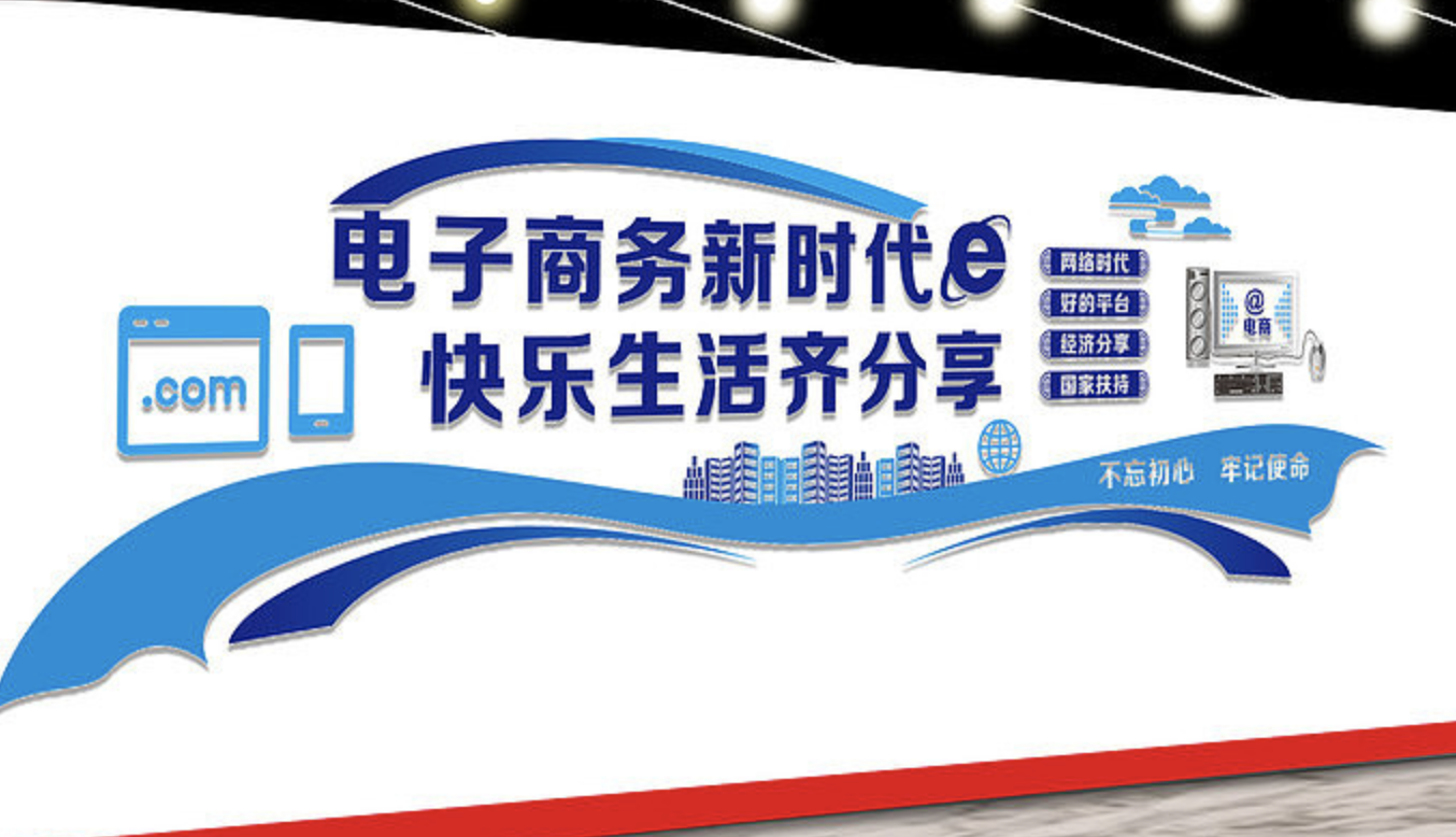 電子商務(wù)跨境電商平臺文化墻設計